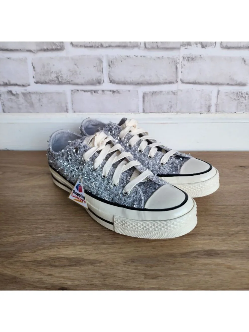 ⭐Converse Chuck 70 Metallic Tweed Low Size 7 Men's Shoes Sneaker Silver A14443C